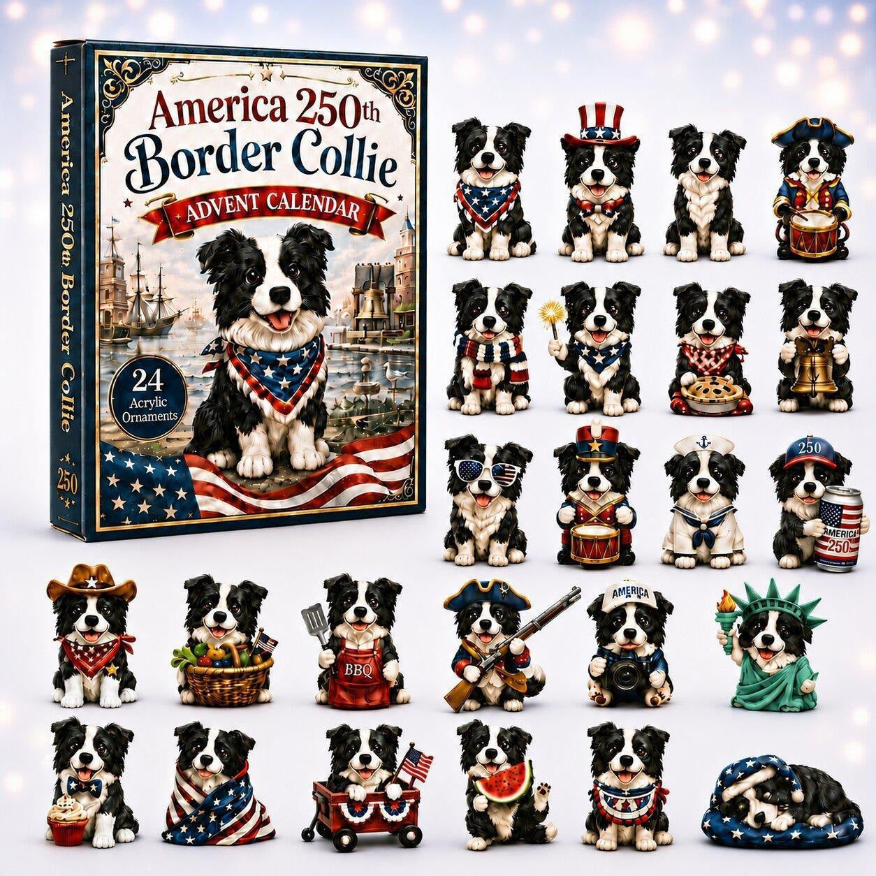 CHRISMAST KICKOFF 48% OFF - 2026 Grassland Running Sheepdog Blind Box - 24-Day Festive Countdown, Acrylic Charms Blind Box - Gift For Dog Lovers