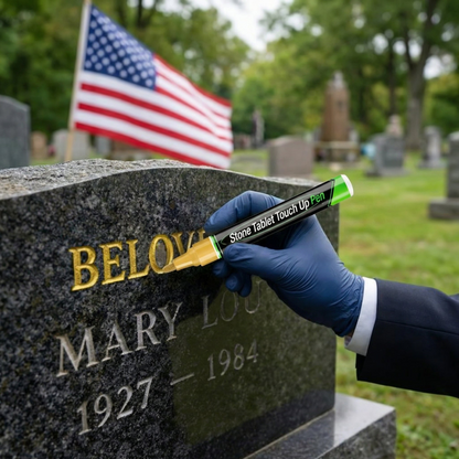 🐦Golden Tombstone Marker Pen for Restoring Faded Grave Inscriptions（2 PCS）