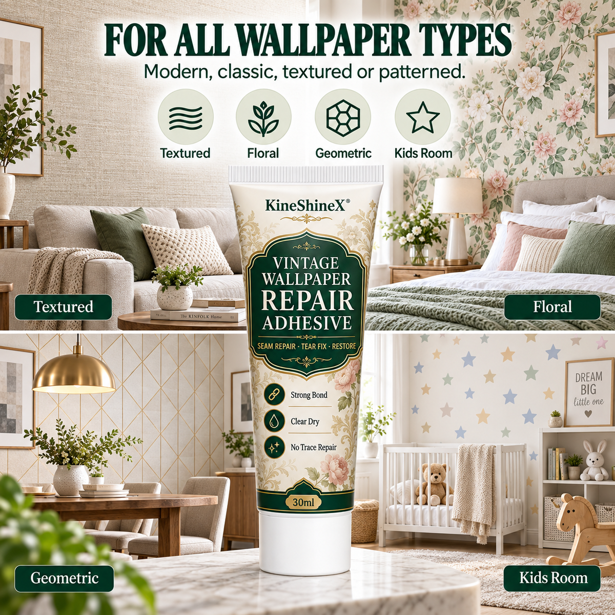 🧱 Wallpaper Repair Adhesive | Seam & Edge Fix
