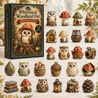 CHRISTMAS KICKOFF 49% OFF - Whimsical Owls Advent Calendar 2026 - 24-Day Festive Countdown, Acrylic Charms Blind Box - Gift For Animal Lovers
