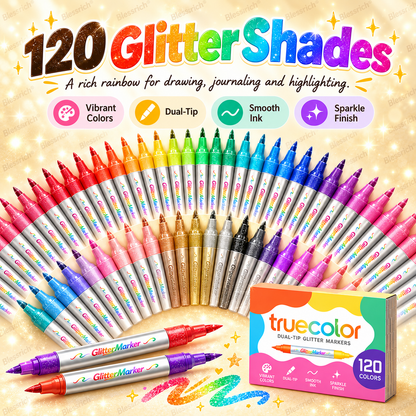 Magic Glitter Outline Markers – Double-Ended Dual-Color Art Pens