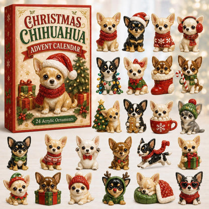 ✨CHRISTMAS KICKOFF 48% OFF - Chihuahua Job Moments Advent Calendar 2026 - 24-Day Festive Countdown Blind Box - Gift For Chihuahua Lovers