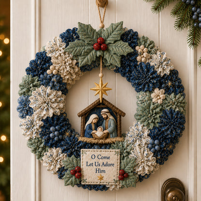 🔥49% Off Last Day - BUY 2 GET 1 FREE🔥🎄 3D Fabric Poke Wreath DIY Kit2