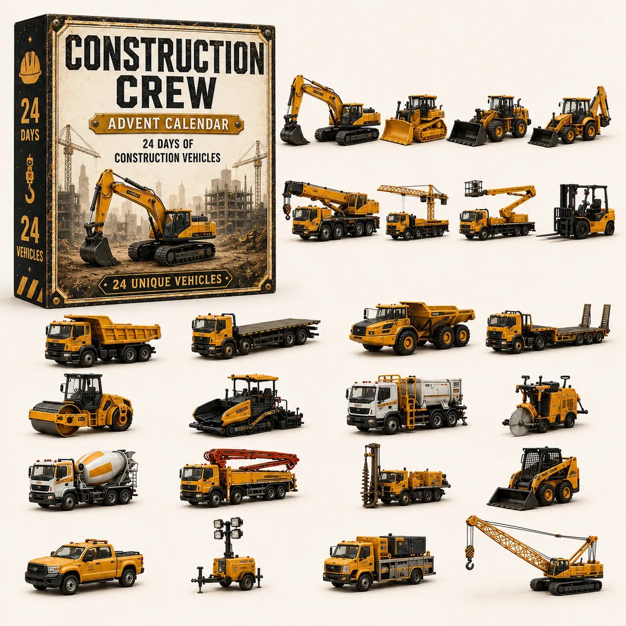 🚚 🎁Build the Fleet Collection 24-Day Vehicle Advent Calendar Series | ✨A New Adventure Every Morning