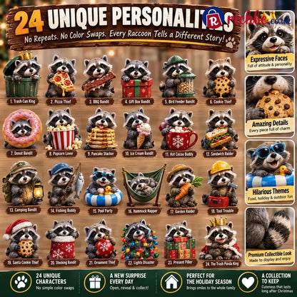🦝2D Backyard Bandits Advent Calendar – 24 Days of Tiny Trouble - Hot Sales🔥🔥