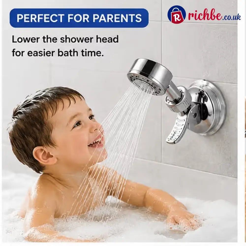 2pcs Adjustable Shower Head Holders Removable Suction Cup Shower Head Bracket No Drill Shower Head Bracket