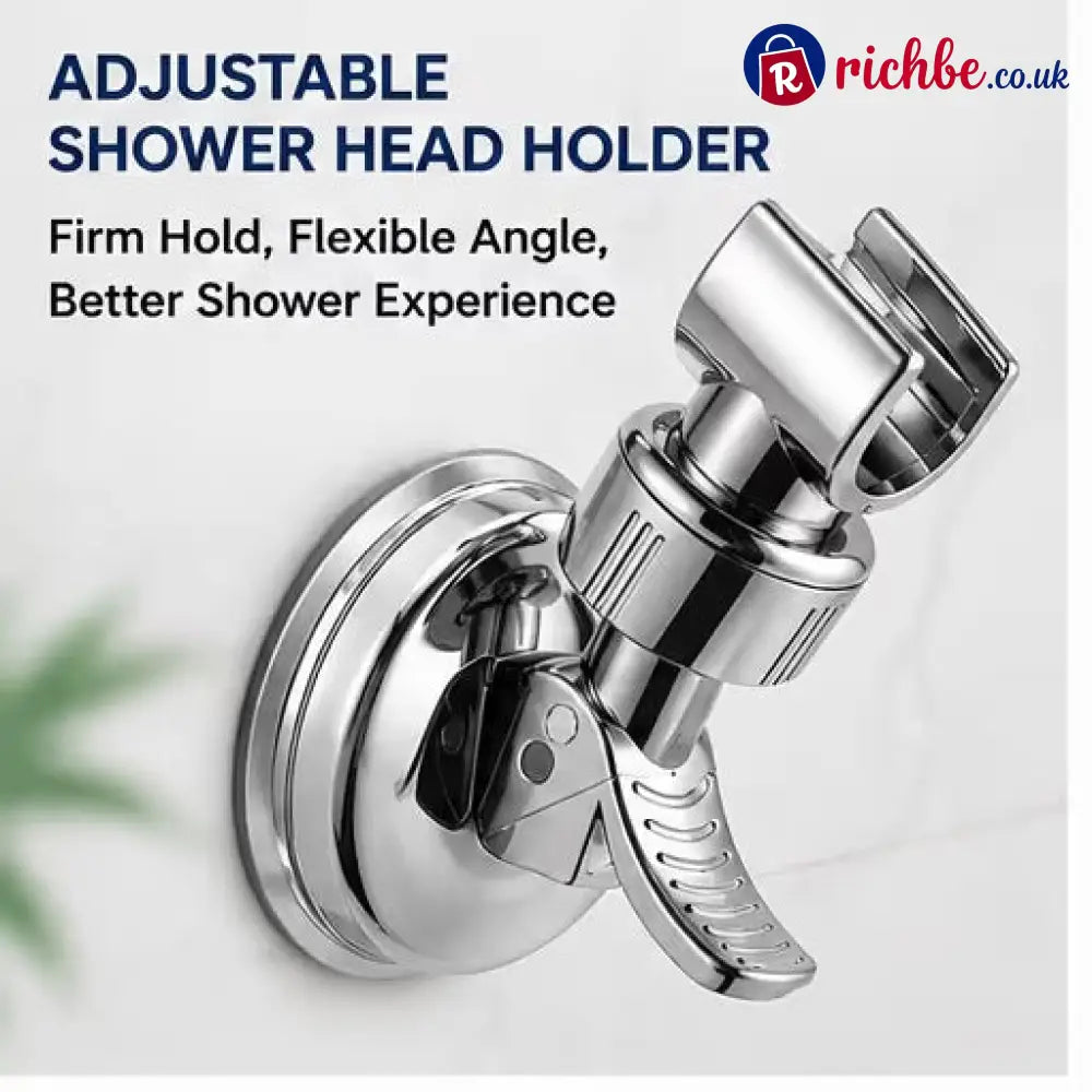 2pcs Adjustable Shower Head Holders Removable Suction Cup Shower Head Bracket No Drill Shower Head Bracket