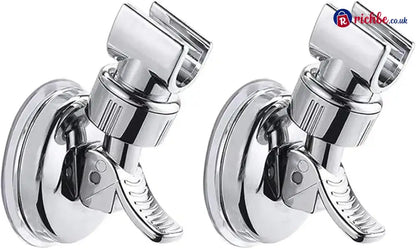2pcs Adjustable Shower Head Holders Removable Suction Cup Shower Head Bracket No Drill Shower Head Bracket