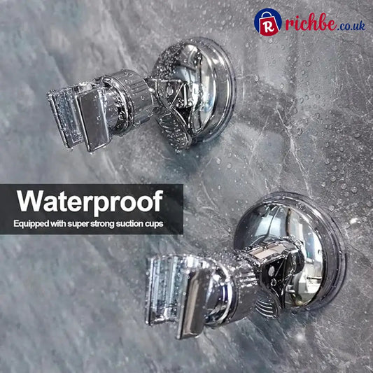 2pcs Adjustable Shower Head Holders Removable Suction Cup Shower Head Bracket No Drill Shower Head Bracket