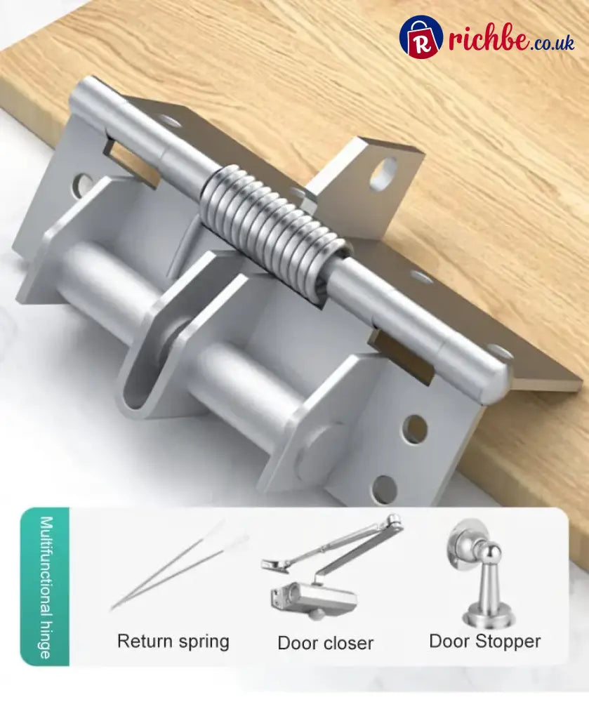 3 in 1 Automatically Door Hinge Lock - Silver