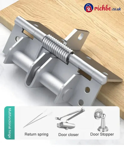 3 in 1 Automatically Door Hinge Lock - Silver