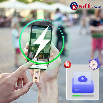 ✨3-in-1 High-Capacity USB Drive with Fingerprint Security（for iPhone）