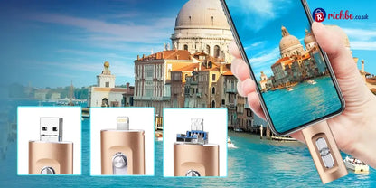 ✨3-in-1 High-Capacity USB Drive with Fingerprint Security（for iPhone）