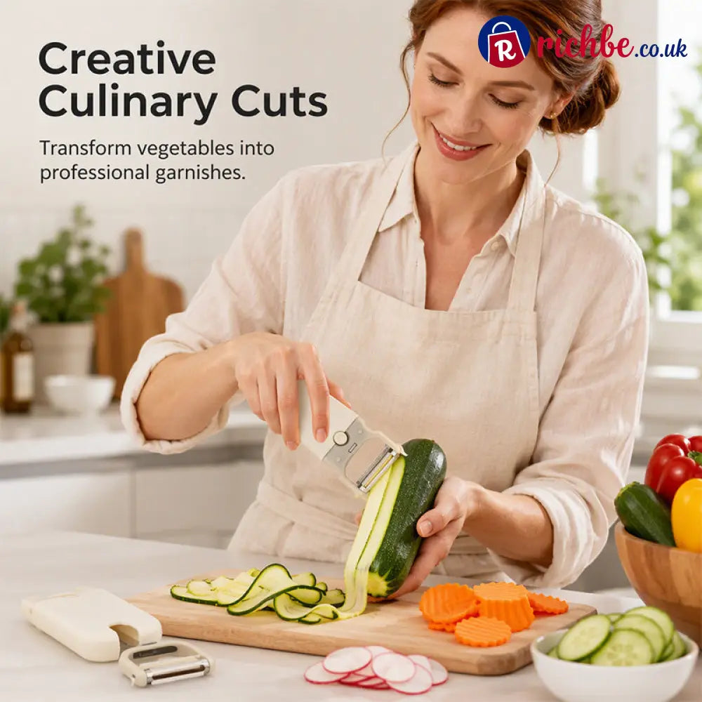 3-in-1 Vegetable Peeler and Grater with 420 Stainless Steel Blades - Tools & Gadgets