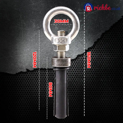 🔩 304 Stainless Steel Eye Bolt Expansion Anchor – Closed Eye Ring Concrete & Brick - 1PC - Tools & Gadgets