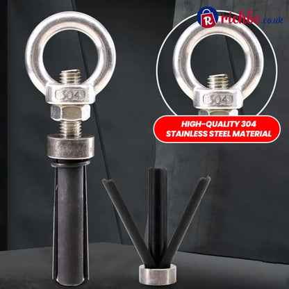 🔩 304 Stainless Steel Eye Bolt Expansion Anchor – Closed Eye Ring Concrete & Brick - Tools & Gadgets