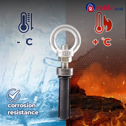 🔩 304 Stainless Steel Eye Bolt Expansion Anchor – Closed Eye Ring Concrete & Brick - Tools & Gadgets