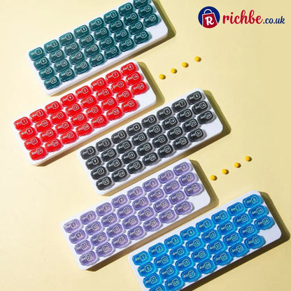 💪31-Day Detachable Monthly Pill Organizer