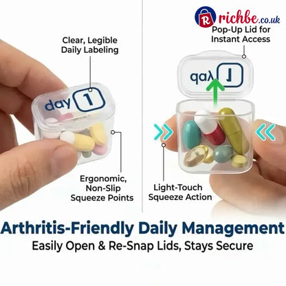 💪31-Day Detachable Monthly Pill Organizer