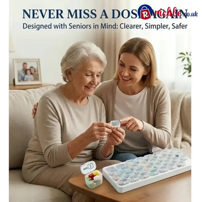 💪31-Day Detachable Monthly Pill Organizer