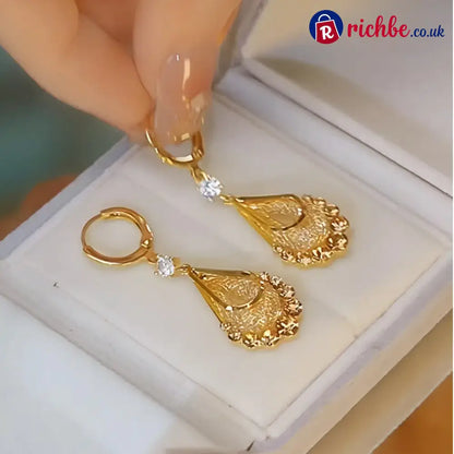 📢📢33% OFF!! ⏰Women’s Gold-Plated Teardrop Earrings - Clothing & Accessories