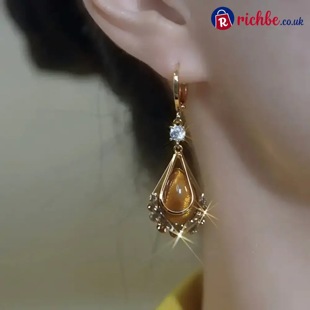 📢📢33% OFF!! ⏰Women’s Gold-Plated Teardrop Earrings - Clothing & Accessories