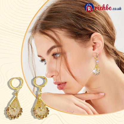 📢📢33% OFF!! ⏰Women’s Gold-Plated Teardrop Earrings - Clothing & Accessories