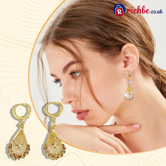 📢📢33% OFF!! ⏰Women’s Gold-Plated Teardrop Earrings - Clothing & Accessories