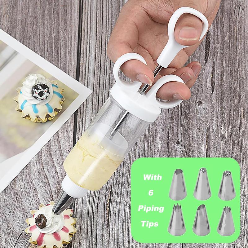 ⏳ Last Day Special Price £10.99! ⏰Stainless Steel Cake Decorating Gun Kit – Complete Frosting Piping Set with 18 Tips & Nozzles – Decorate Inside & Out ✨
