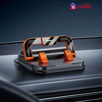 360 Degree Rotation Dashboard Phone Holder - Orange