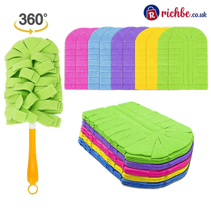 ✨ 360° Electrostatic Duster Refills, The Sustainable Choice for a Dust-Free Home - 1 Handle + 10 Refills (⭐️Best Value)