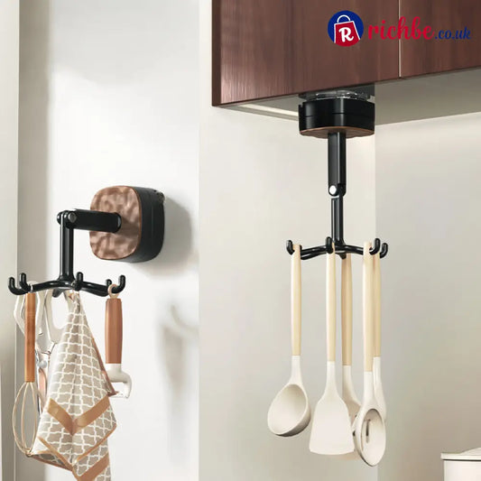 360° Rotating Duty Hooks Kitchen Utensil Holder - Hot Sale