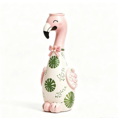 🦩Cute Flamingo Decorative Vase 🌸 5 Styles Resin Figurine Vase Tabletop Centerpiece Indoor Home Shelf Decor Gift