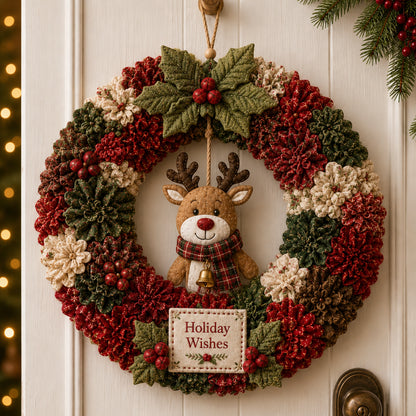🔥49% Off Last Day - BUY 2 GET 1 FREE🔥🎄 3D Fabric Poke Wreath DIY Kit2