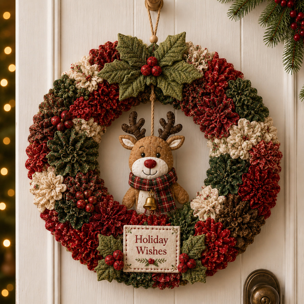 🔥49% Off Last Day🔥🎄 3D Fabric Poke Wreath DIY Kit2