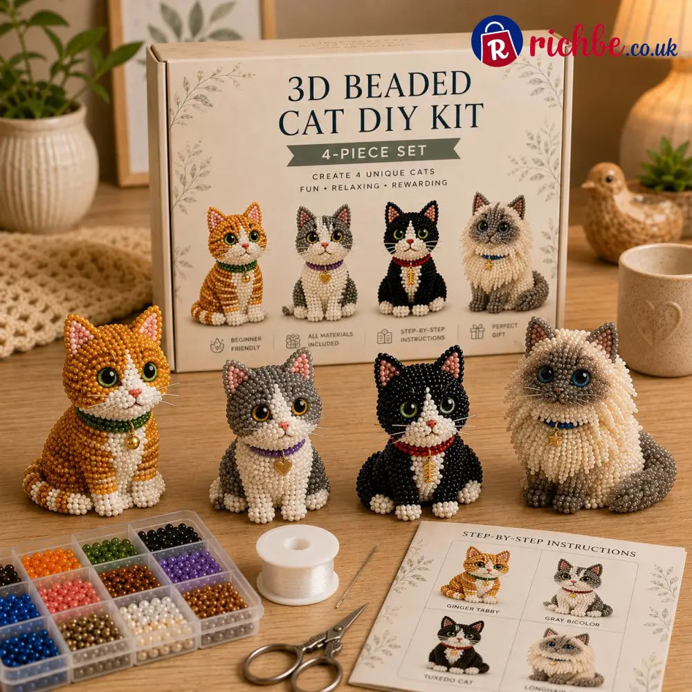 🐾 3D Beaded Pet DIY Kit - Cat Style 2