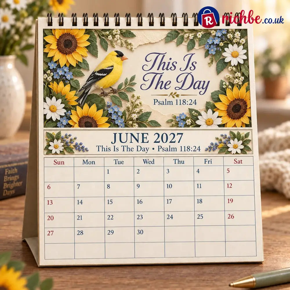 ✝️ 3D Christian Calendar 2027 | 12 Scripture Designs with Nature Scenes Birds & Flowers for Faith-Filled Homes &