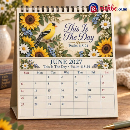 ✝️ 3D Christian Calendar 2027 | 12 Scripture Designs with Nature Scenes Birds & Flowers for Faith-Filled Homes &