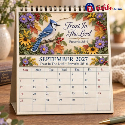 ✝️ 3D Christian Calendar 2027 | 12 Scripture Designs with Nature Scenes Birds & Flowers for Faith-Filled Homes &