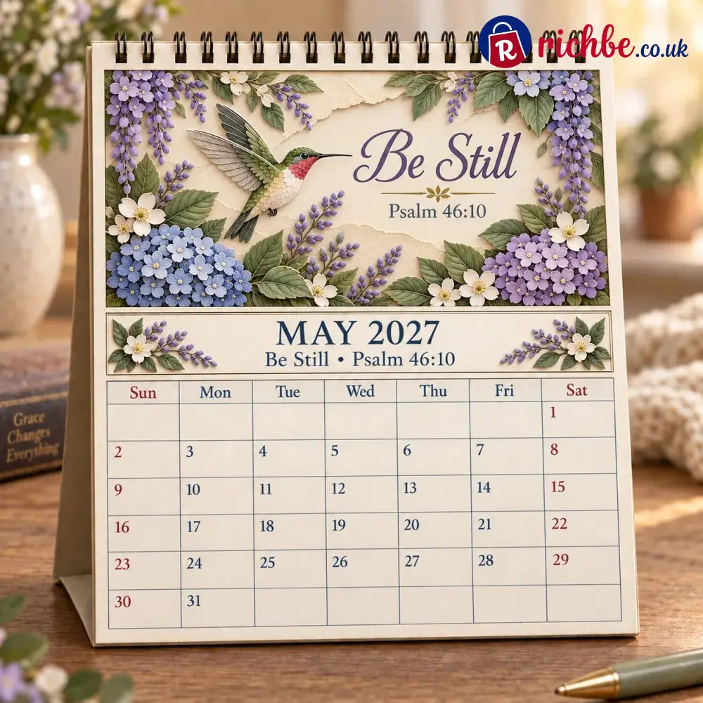 ✝️ 3D Christian Calendar 2027 | 12 Scripture Designs with Nature Scenes Birds & Flowers for Faith-Filled Homes &