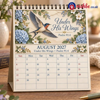 ✝️ 3D Christian Calendar 2027 | 12 Scripture Designs with Nature Scenes Birds & Flowers for Faith-Filled Homes &