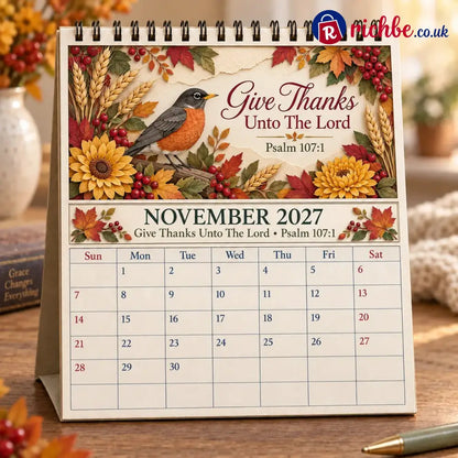 ✝️ 3D Christian Calendar 2027 | 12 Scripture Designs with Nature Scenes Birds & Flowers for Faith-Filled Homes &