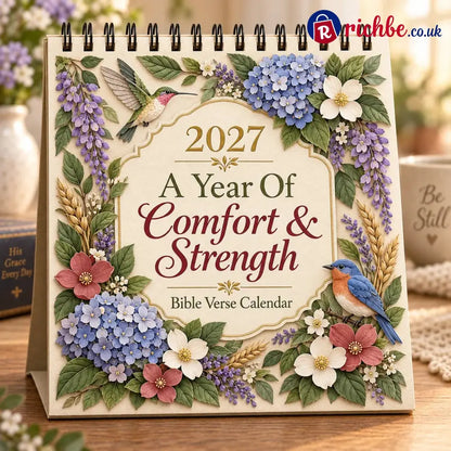✝️ 3D Christian Calendar 2027 | 12 Scripture Designs with Nature Scenes Birds & Flowers for Faith-Filled Homes &