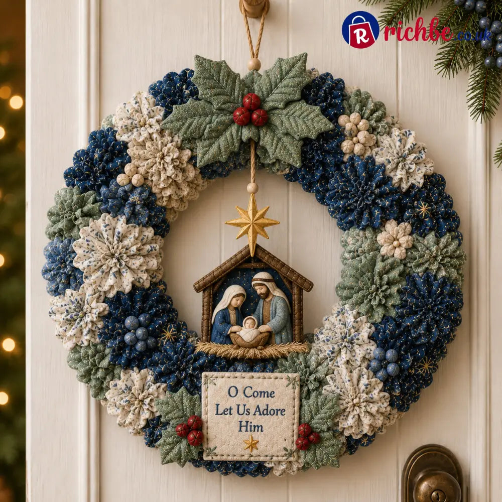 🔥49% Off Last Day - BUY 2 GET 1 FREE🔥🎄 3D Fabric Poke Wreath DIY Kit2