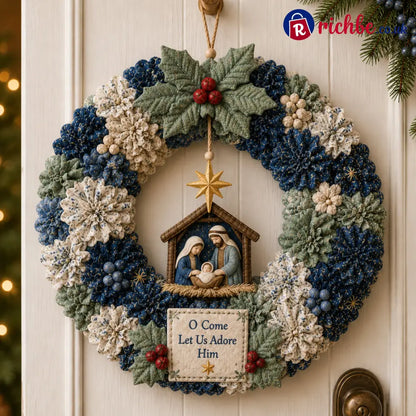 🔥49% Off Last Day - BUY 2 GET 1 FREE🔥🎄 3D Fabric Poke Wreath DIY Kit2