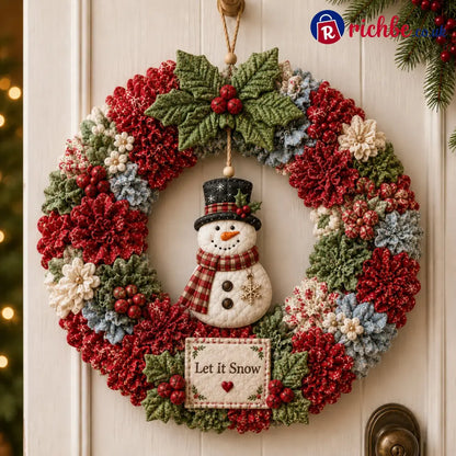 🔥49% Off Last Day - BUY 2 GET 1 FREE🔥🎄 3D Fabric Poke Wreath DIY Kit2