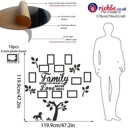 3D Family Tree Photo Frame Wall Sticker🏡🖼️ - Best Sellers