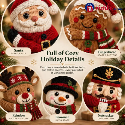 3D Hugging Christmas Socks – Cute Knit Holiday Socks 5 Festive Designs