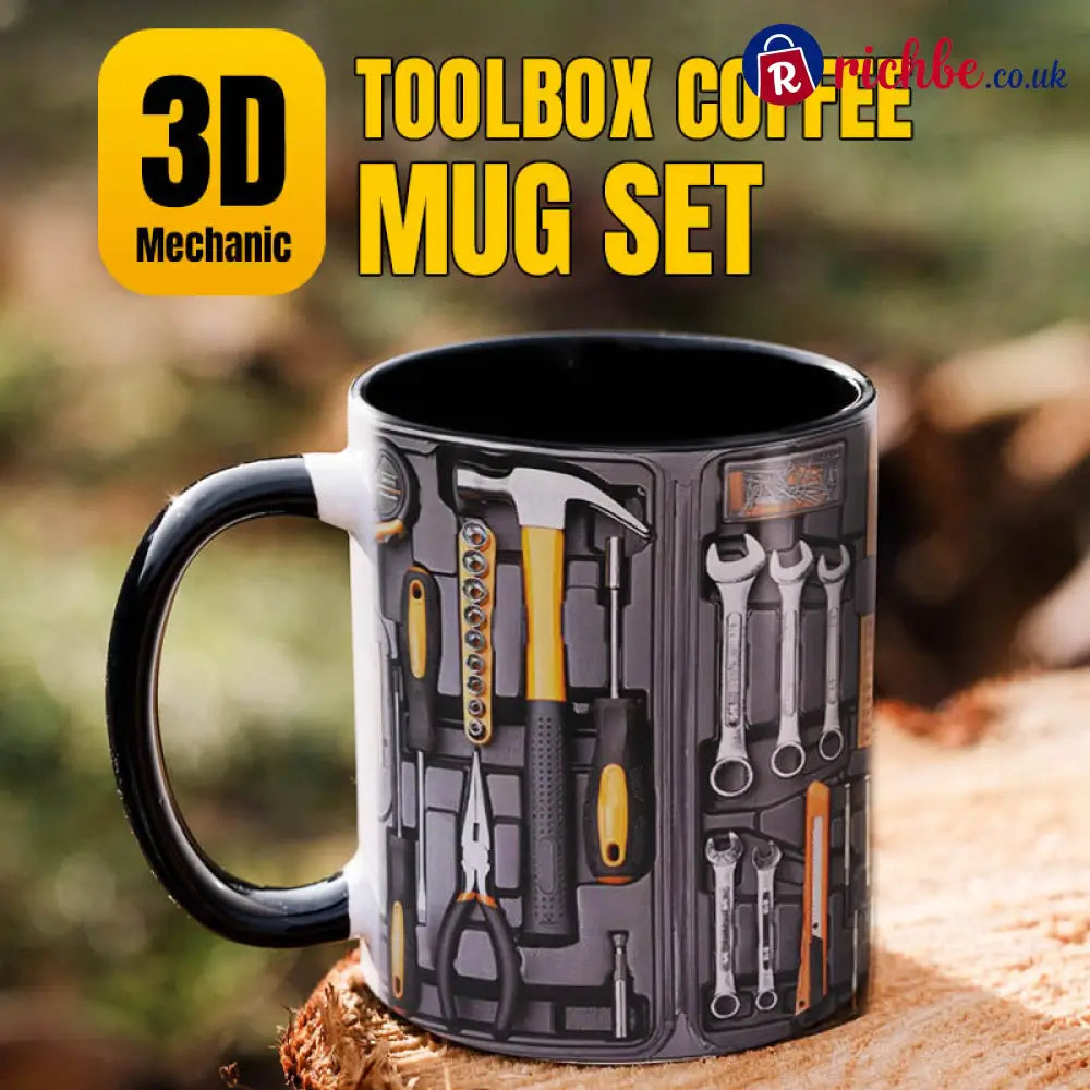 3D Mechanical Toolbox Coffee Mug Set