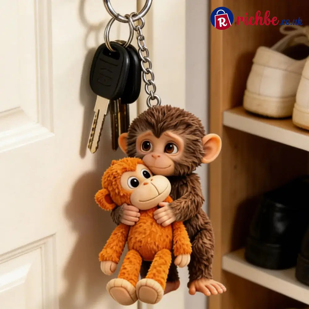 🐵 3D Viral Punch Monkey Keychain 💕- Emotional Gift for Animal Lovers Family Friends Loved Ones🎁 - 🔥Buy 3 Get 1 Free